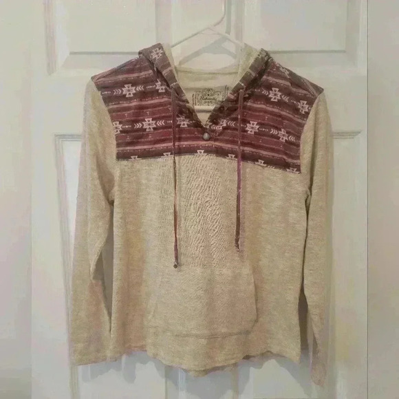 Panhandle Slim Western Aztec Design Shirt With Hood Size Small - Picture 1 of 7